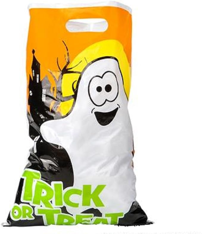 11" x 17" Ghost Trick Or Treat Bags, Multicolored. 50