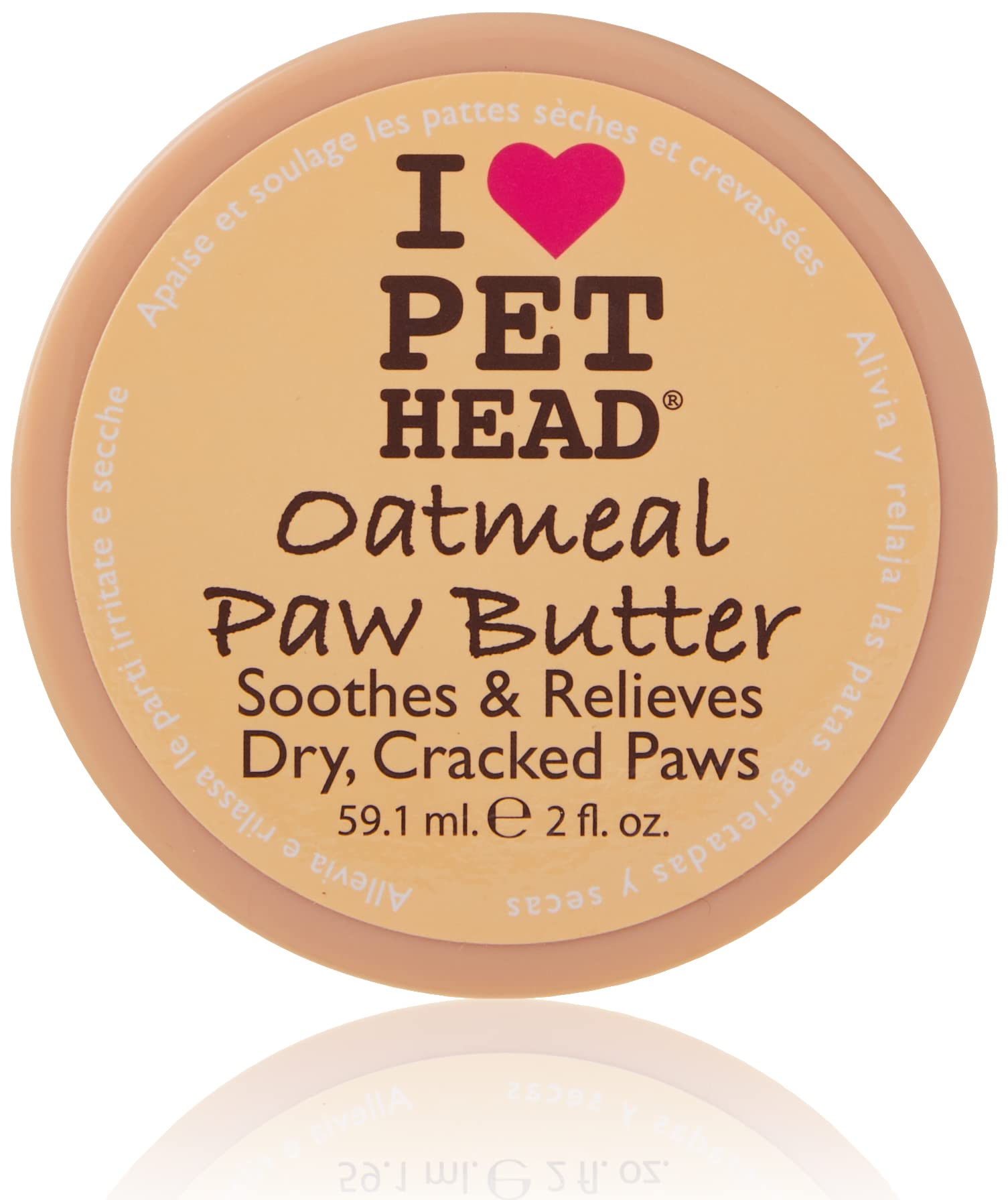 Pet Head Oatmeal Paw Butter 59.1ml, Soothes and Relieves Dry Cracked Paws and Noses, Paw Moisturiser for Dogs, Vegan Paw Cream, Natural, Gluten-Free, Lick-Safe, ph-Neutral, Gentle Formula for Puppies