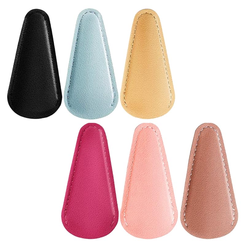 Uonlytech Embroidery Sheath 6pcs Safety Leather Cover Protector Leather Portable Leather Embroidery for Tool Protection Covering