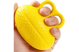 QIVORIMITH Hand Grip Strength Trainer,Finger Exerciser Balls for Hand Therapy,Stress Relief Balls for Adults(Yellow)