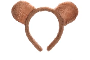 Yilistore Bear Ears Headband,Brown Bear Costume Accessories Headband for Halloween,Christmas Party Favor