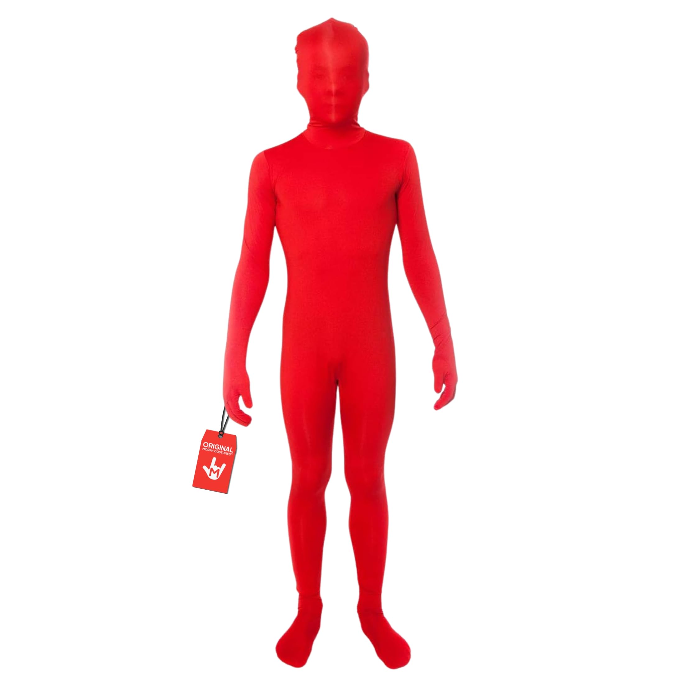 Morphsuit Kids Full Body Costume - Red, S | Original Bodysuit for Children | Super Stretch Suit Great for DIY Party Outfit | Halloween, Cosplay, Fancy Dress | For Boys & Girls — image 1