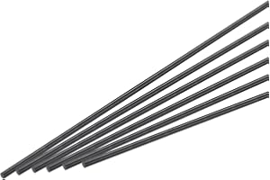 MECCANIXITY Carbon Fiber Rod, 5mm x 300mm Carbon Rod Bar for RC Plane DIY Craft Kite Wing Tube Quadcopter Arm Repair Pack of 6