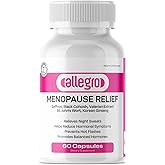 Allegro Menopause Relief Supplement, 60 Capsules, with Saffron, Black Cohosh, Valerian Extract, St. John's Wort, Korean Ginseng