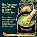 MATCHA DNA Bamboo Matcha Whisk and Scoop Set - Traditional Matcha Whisk Made from Durable Golden Bamboo for Matcha Tea Preparation