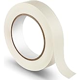 Motipuns Console Labeling Tape 1" x 54.7 Yds/Roll Clean Writable Flatback Paper White Tape, Removable Artist Console Tape for Adhesive Tape for Light Control Board, DJ Mixing Board, Audio Mixer