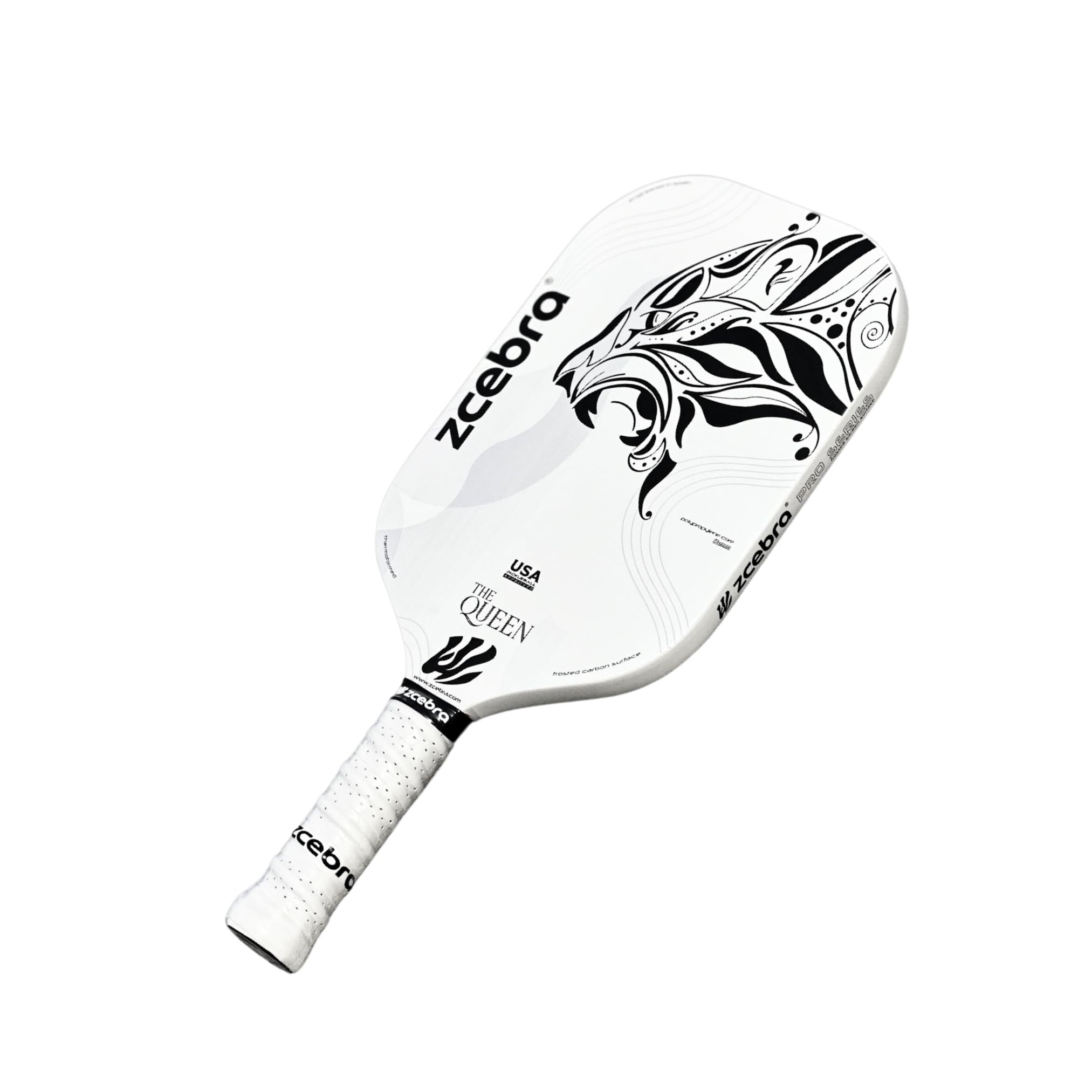 ZCEBRA Pickleball Paddle The Queen Carbon Fiber Rough Surface 16mm Edgeless Protective Cover USA Pickleball Approved