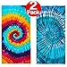 Kaufman - Tie-Dye Velour Beach & Pool Towel Set - 30in x 60in