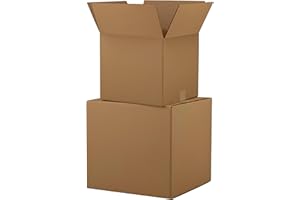 The Boxery Cube 8 x 8 x 8-inch Corrugated Cardboard Boxes, Small | Pack of 25 for Shipping, Moving, and Storage, Curbside Recyclable, Strong Wholesale Bulk Boxes
