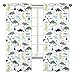 Sweet Jojo Designs Blue and Green Modern Dinosaur Bedroom Decor Window Treatment Panels - Set of 2