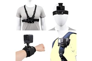 Accessories Kit Quick Release Head Strap Mount + Chest Mount Harness + Backpack Clip Holder + 360°Rotating Wrist Strap for Go