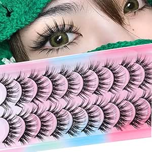Amazon.com : DSLONG Manga Lashes Natural Look Anime Lashes Japanese