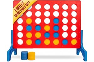 Bolaball Giant 4 Connect in a Row | Big Indoor/Outdoor Four in a Row Board Game | Kids and Family Edition | Jumbo Size 27 in 