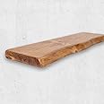 Waney/Live Edge Chunky Rustic Floating Shelf 9x2, Walnut, 39 inch