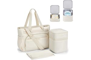 mommore Breast Pump Bag with Cooler for Medela, Spectra S1, S2, Diaper Bag Tote with Changing Pad, Baby Bag for Work