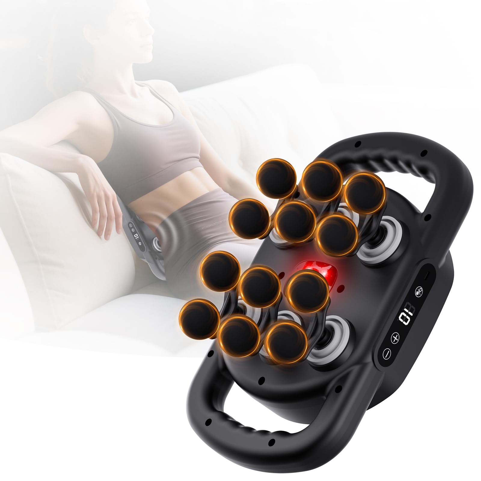 Photo 1 of 12 Head Massage Gun Deep Tissue with 9 Levels & 9 Modes,Electric Percussion Massager Tool for Back/Shoulder/Waist/Leg/Arm/Foot/Buttocks- Full Body Muscle Pain Relief, Ideal Gifts for Women/Men/Mom/Dad