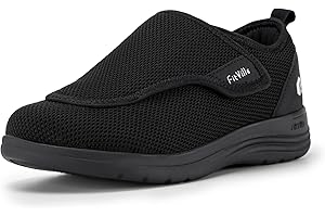 FitVille Diabetic Shoes for Women Extra Wide Walking Shoes Slip-On Orthopedic Shoes with Adjustable Strap for Swollen Feet Neuropathy - EasyTop Wings V2