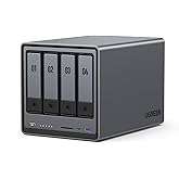 UGREEN NAS DXP4800 4-Bay Desktop NAS, Intel N100 Quad-core CPU, 8GB DDR5 RAM, Built-in 32G eMMC for System, 2X 2.5GbE, 2X M.2