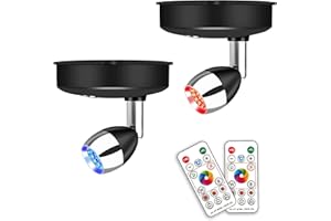 Wireless Spotlight Battery Operated Spot Light Up Lights Indoor Mini Accent Lights Dimmable Art Lights LED Spotlights with Re