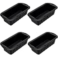 Dincken 4-Pack Total 9.4lb Ice Block Tray for Ice Bath Tub, Large Ice Cube Tray for Ice Bath, Water Chiller for Cold Plunge Bath Tub, Reusable Silicone Big Ice Tray, Black