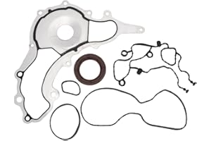 RATCHROLL Engine Timing Cover Gasket Set TCS46162 for Jeep Wrangler 2012-2016 3.6L 3.2L Long-lasting Sealing Chain Case Cover Gasket Rubber,Metal 1 Set