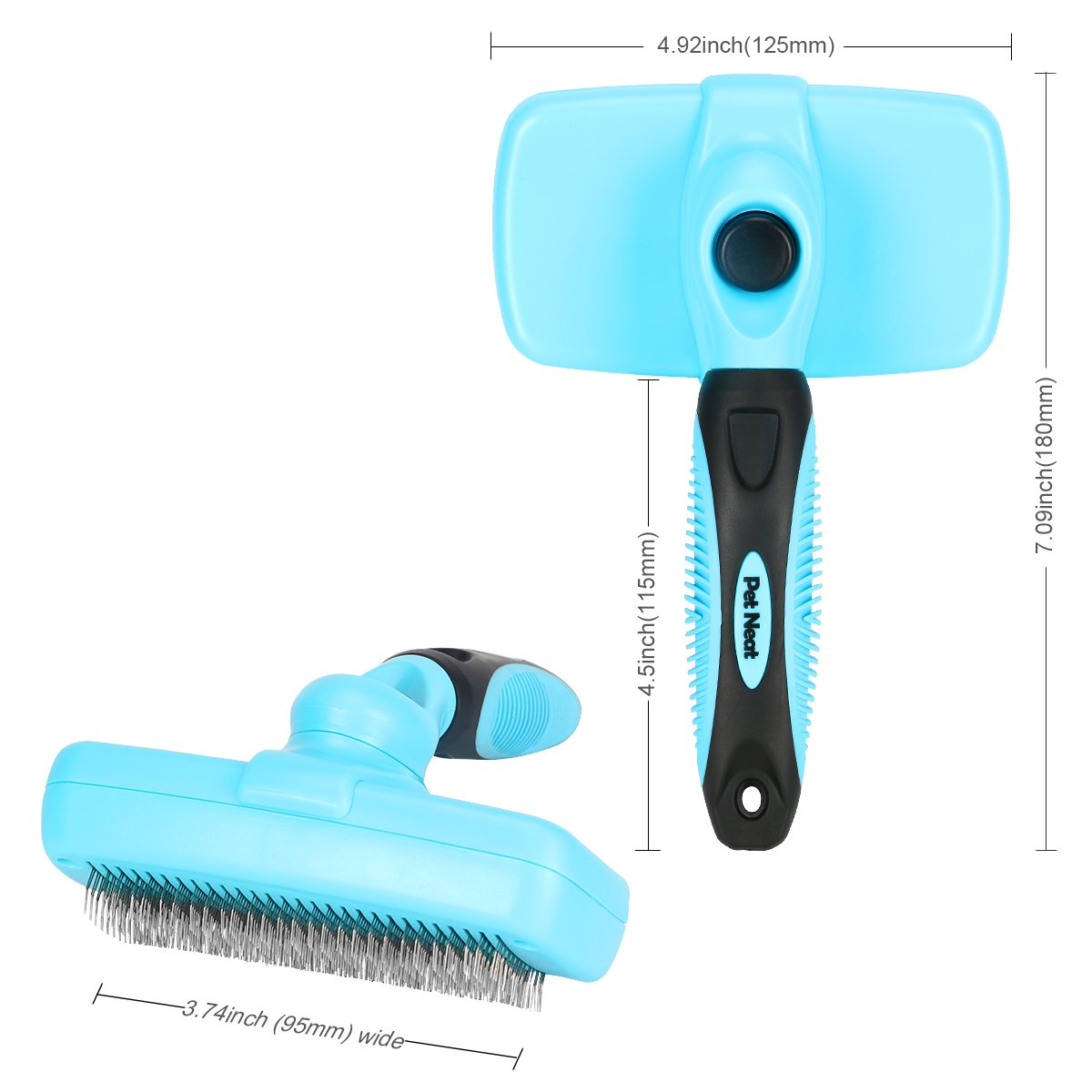 Pet Neat Self Cleaning Slicker Brush Effectively Reduces Shedding By Up