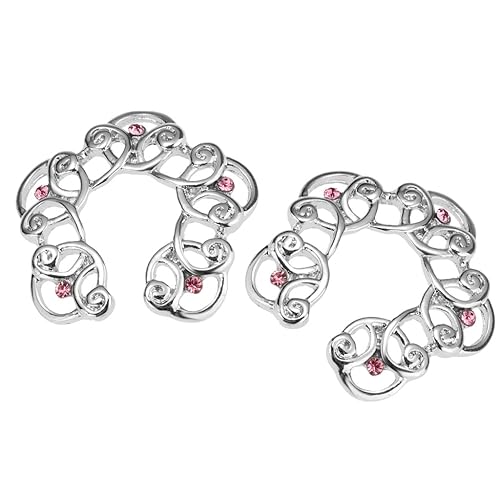 F Fityle 1 Paar Edelstahl Kreis Blume Nippelringe Brustpiercing Klemmring Nippelring Körperschmuck für damen