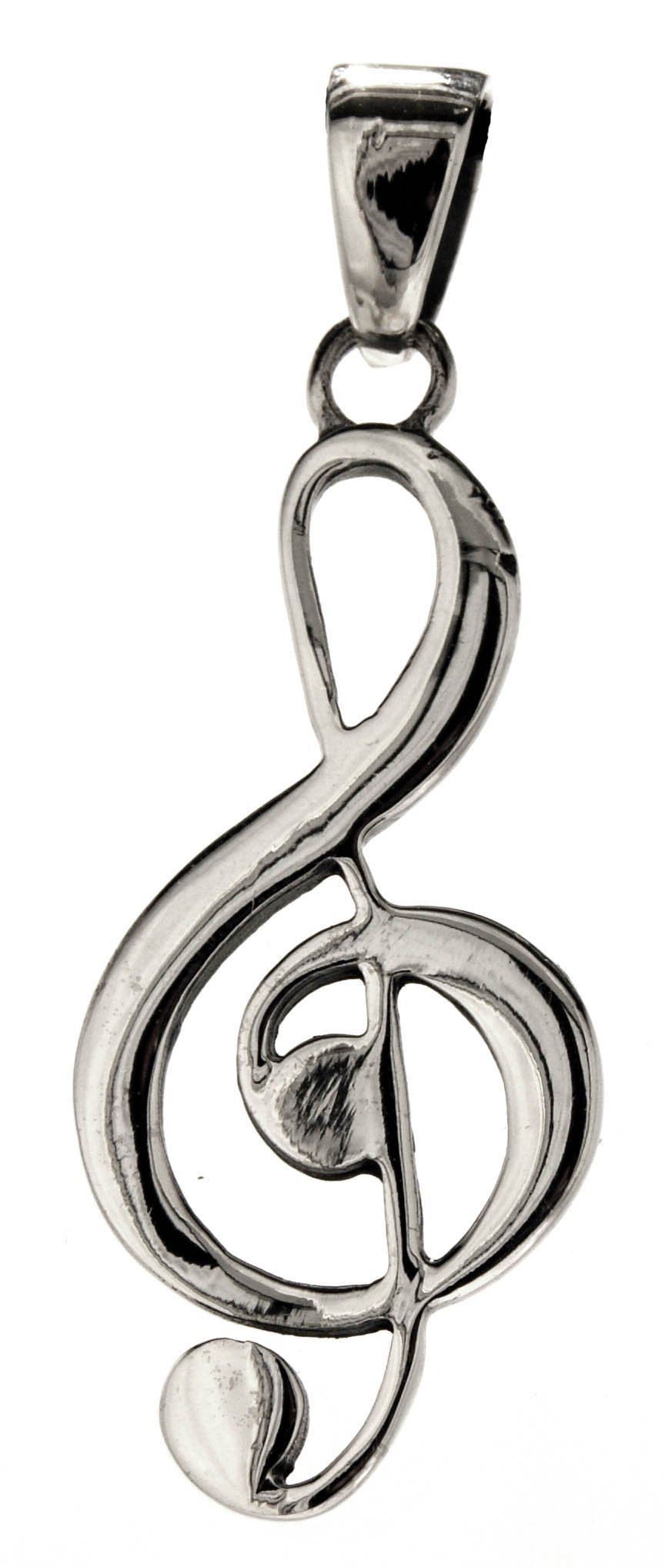 Treble Clef Pendant in 925 Sterling Silver No. 257