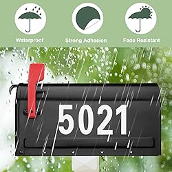 Reflective Mailbox Numbers for Outside, 4 Sets