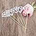 ULTNICE Diamond Cake Topper Cupcake Picks Wedding Party Decoration 50pcs (Glitter Silver)