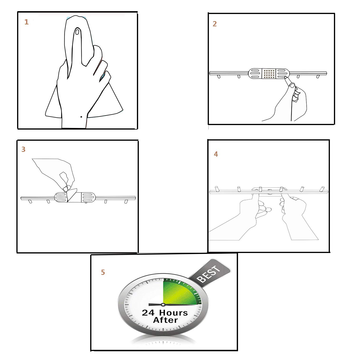 ZUNTO - Perchero autoadhesivo de acero inoxidable con 4 ganchos para cuarto de baño o cocina