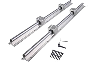 CNCYEAH Linear Rail SBR16 2000mm 2PCS Linear Rail Guide with 4 PCS SBR16UU Square Type Carriage Bearing Blocks Linear Rails and Bearings Kit for DIY CNC Routers Lathes Mills Automated Machines