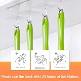AOMEES Adhesive Hooks Heavy Duty 8kg 12pcs Self Adhesive Wall Hooks view 2