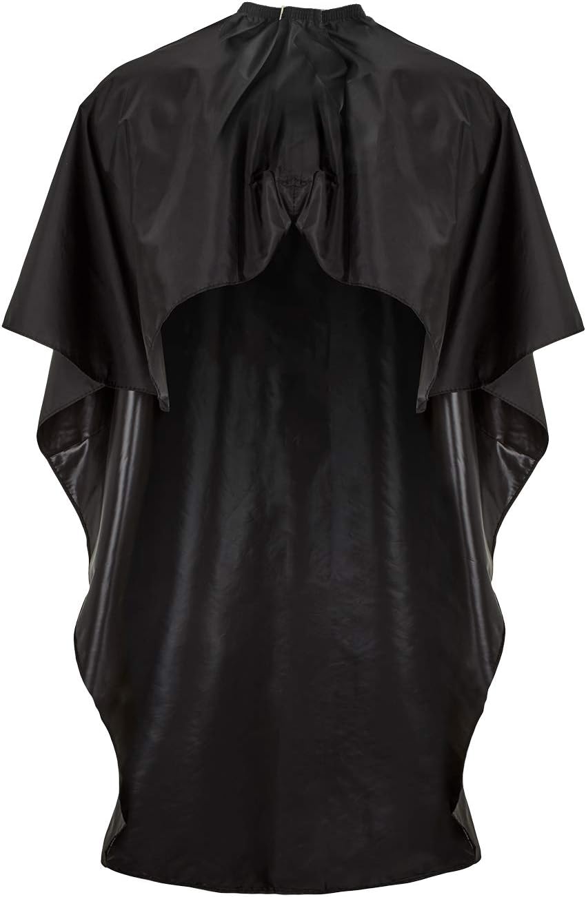 LUUK & KLAAS Hairdresser Cape with Hook and Loop Closure (Adjustable to Any Size) in Black - Hairdressing Gown - Image 4