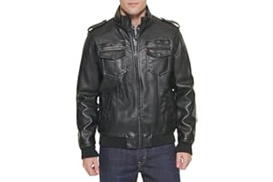 Levi's mens Vintage Deer Faux Leather Aviator Bomber (Standard and Big & Tall)
