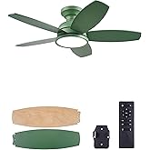 VONLUCE Ceiling Fans with Lights, 36 Inch Ceiling Fan and Remote, Full-spectrum LED Light, 3CCT, 6-Speeds Noiseless Reversibl