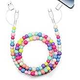 Aolcev USB C Cable 4 in 1 Multi Beaded for iPhone Charger Cord MFi Certified 3.3FT Fast Charging Cable 66W Chubby USB A Type C IOS Cable Compatible with iPhone 17 16 15 Pro Max/iPad/Galaxy S25 Colored