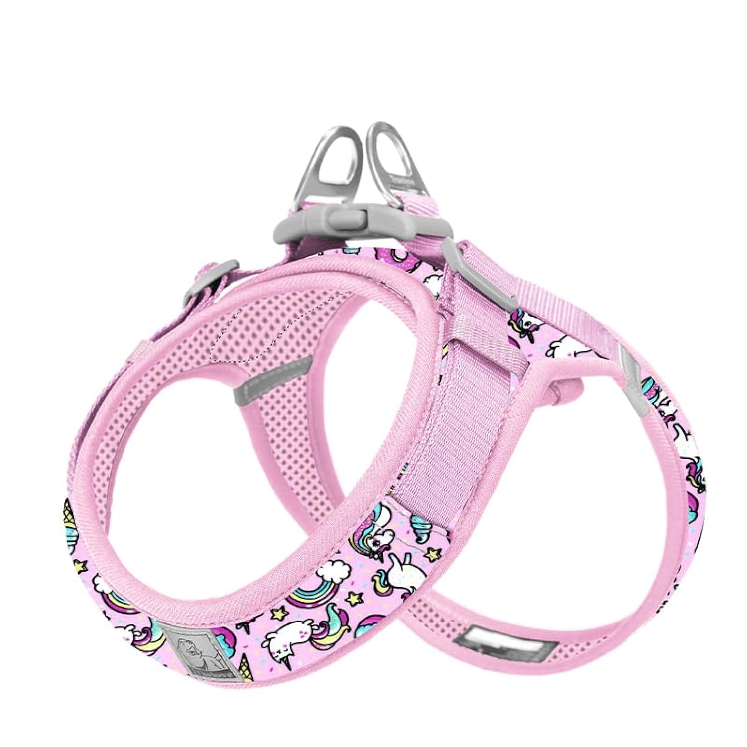 WINHYEPET Truelove Dog Harness Soft Mesh Reflective Breathable Step-In Dog Harness,Easy Adjustment Harness with Safety Buckle for Extra Small and Small Dogs, Vest Harness TLH3013(Orchid Bouquet,XS) — image 1