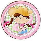 Pink Cowgirl Party Supplies - Dinner Plates (8)
