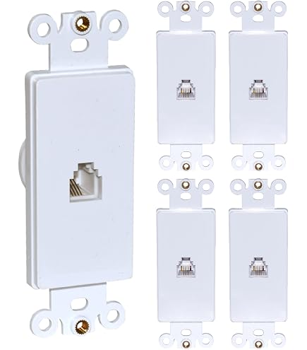 2 Scatole Da Incasso RJ12 6P6C Bianco Per Montaggio Superficiale - Cmple