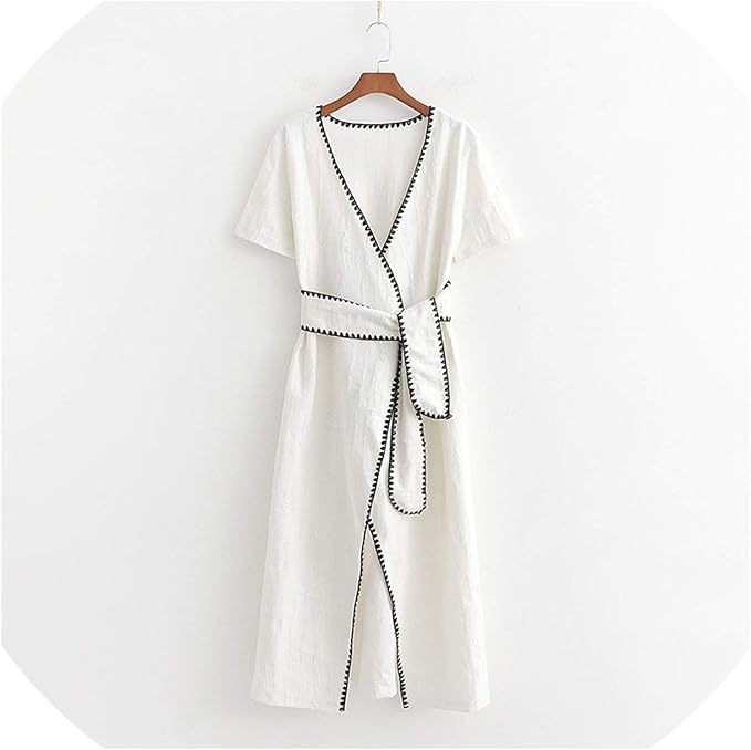white cotton summer dress womens