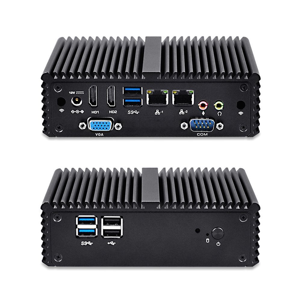 Kettop Quad Core Sense Router Mi3150N with Celeron J3160, Up to 2.24Ghz(Barebones) Fanless Mini Pc D