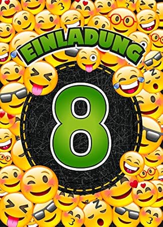 Junaversum 12 Einladungskarten Zum 8 Geburtstag Kinder Achte Kindergeburtstag Amazon De Spielzeug