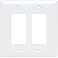 Legrand Pass & Seymour TPJ262W Trademaster Jumbo Oversized Unbreakable Nylon Wall Plate, 2 Gang, Two Decorator Rocker GFCI Co