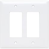 Legrand Pass & Seymour TPJ262W Trademaster Jumbo Oversized Unbreakable Nylon Wall Plate, 2 Gang, Two Decorator Rocker GFCI Co