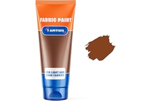 7 Artists Brown Fabric Paint 2 fl. oz – Fabric Paint Brown for Clothes Permanent | Textile Paint for Upholstery, Sneakers, Canvas Tote Bags, T-Shirt Painting | Pintura para Ropa y Zapatos