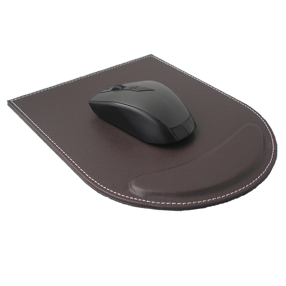 KINGFOM™ PU Leather Mouse Pad Mice Pad Mat with Wrist Comfort Rest