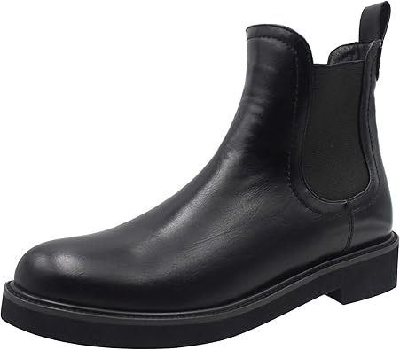 black low heel chelsea boots