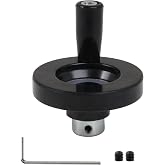 CNBTR Solid Dished Hand Wheel | 63mm Wheel OD | 10mm Mounting Hole | M4 Set Screw | Dished Hand Wheel with Revolving Bakelite Handle for Industrial Machinery