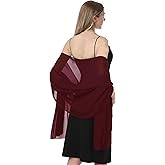 Chiffon Shawls and Wraps for Evening Dresses Women Elegant Soft Scarf Bridal Scarve Wedding Stole
